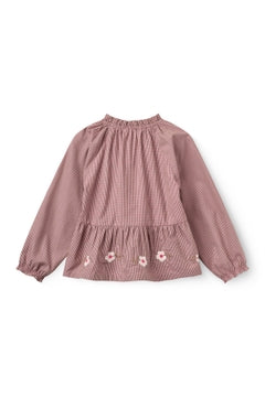 BLOUSE W. FLOWER EMBROIDERY