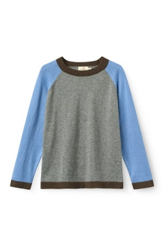 LT KNITTED SWTR GRY BLUE
