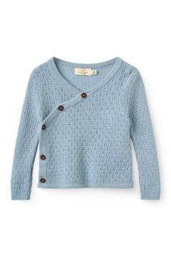 MERINO PTRN BABY CO CARDIGAN BLUE