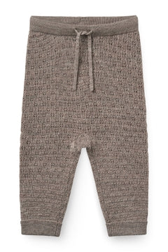 MERINO PTRN BABY LEGGINGS BRWN