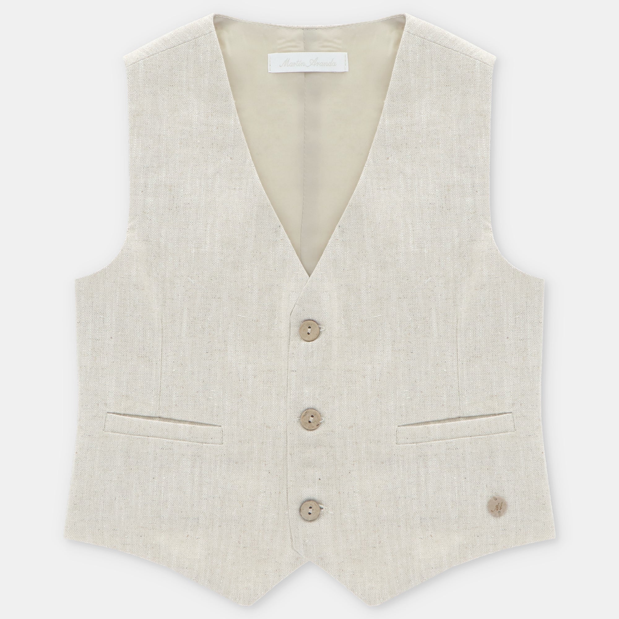 Boy's Vest & Shorts (Woven Fabric) Marsala Set