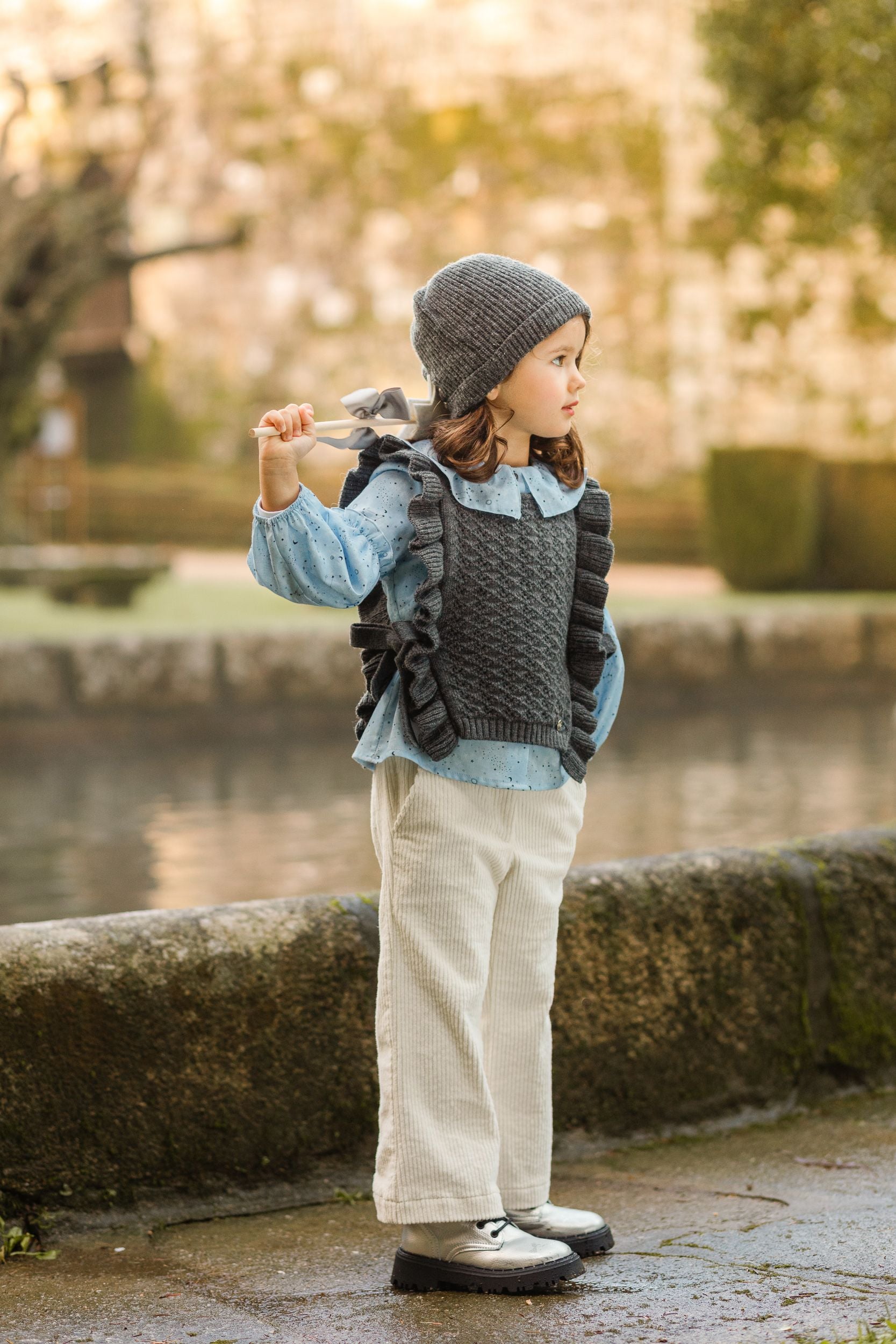 Girl's Knit Girl Waistcoat "Cervatillo"
