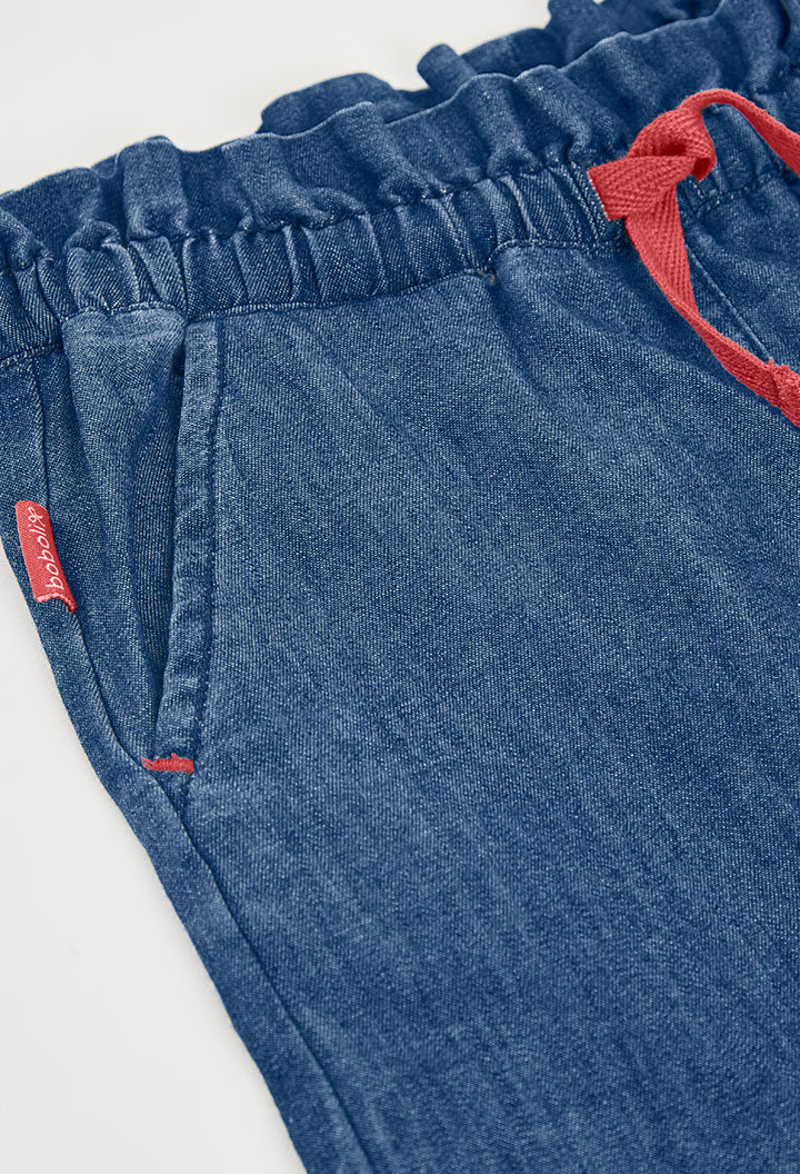 Denim Scallop Shorts