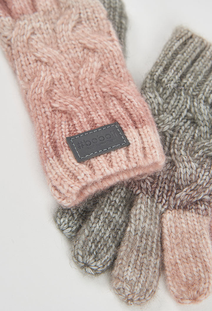 KNITWEAR GLOVES PINK MULTI