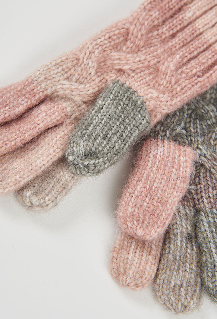 KNITWEAR GLOVES PINK MULTI