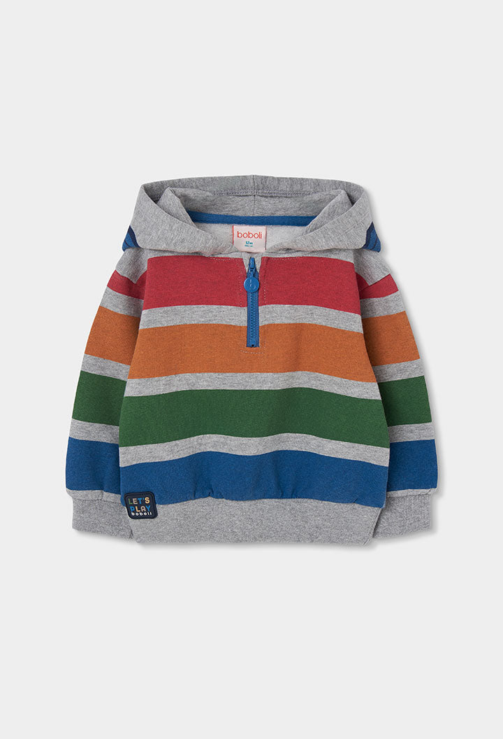 FLEECE SWEATSHIRT STRIPED