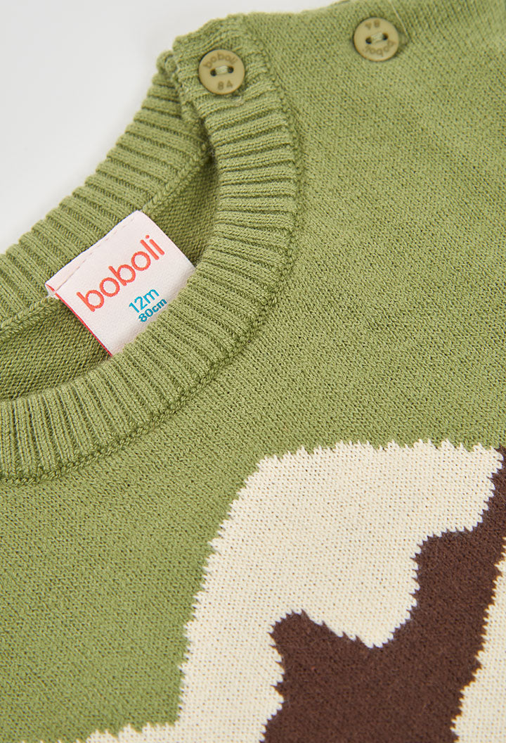 KNITWEAR PO SKI BRWN/GRN