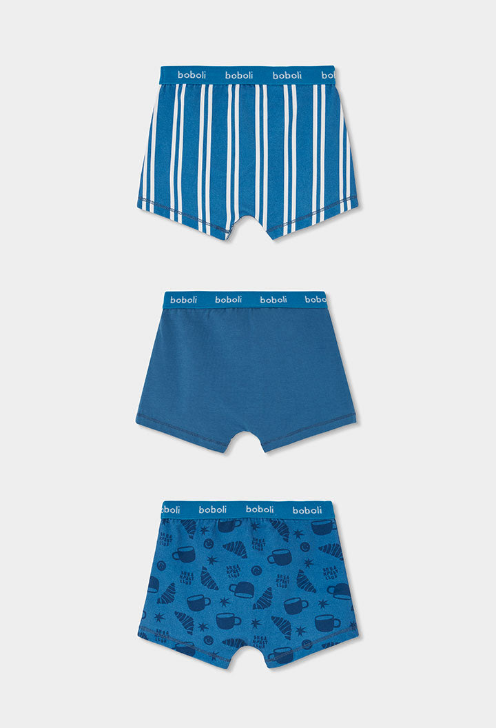 PACK 3 BOXERS BOY BLUE