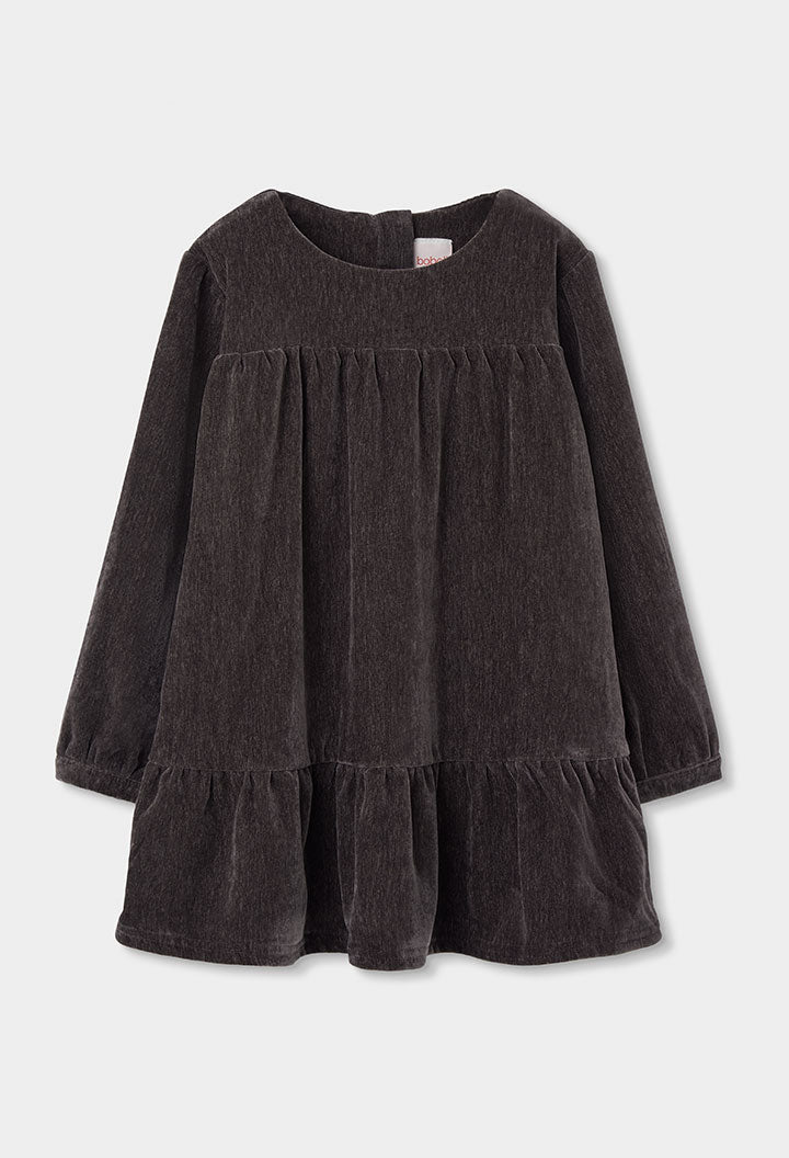 VELOUR DRESS BROWN