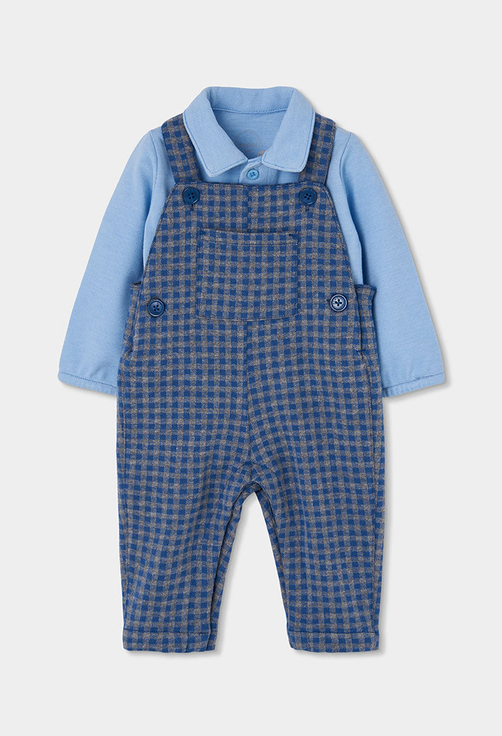CHECKERED OVERALLS WITH SHIRT