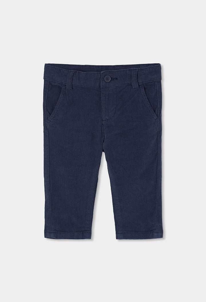 MICROCORDUROY TROUSERS NAVY