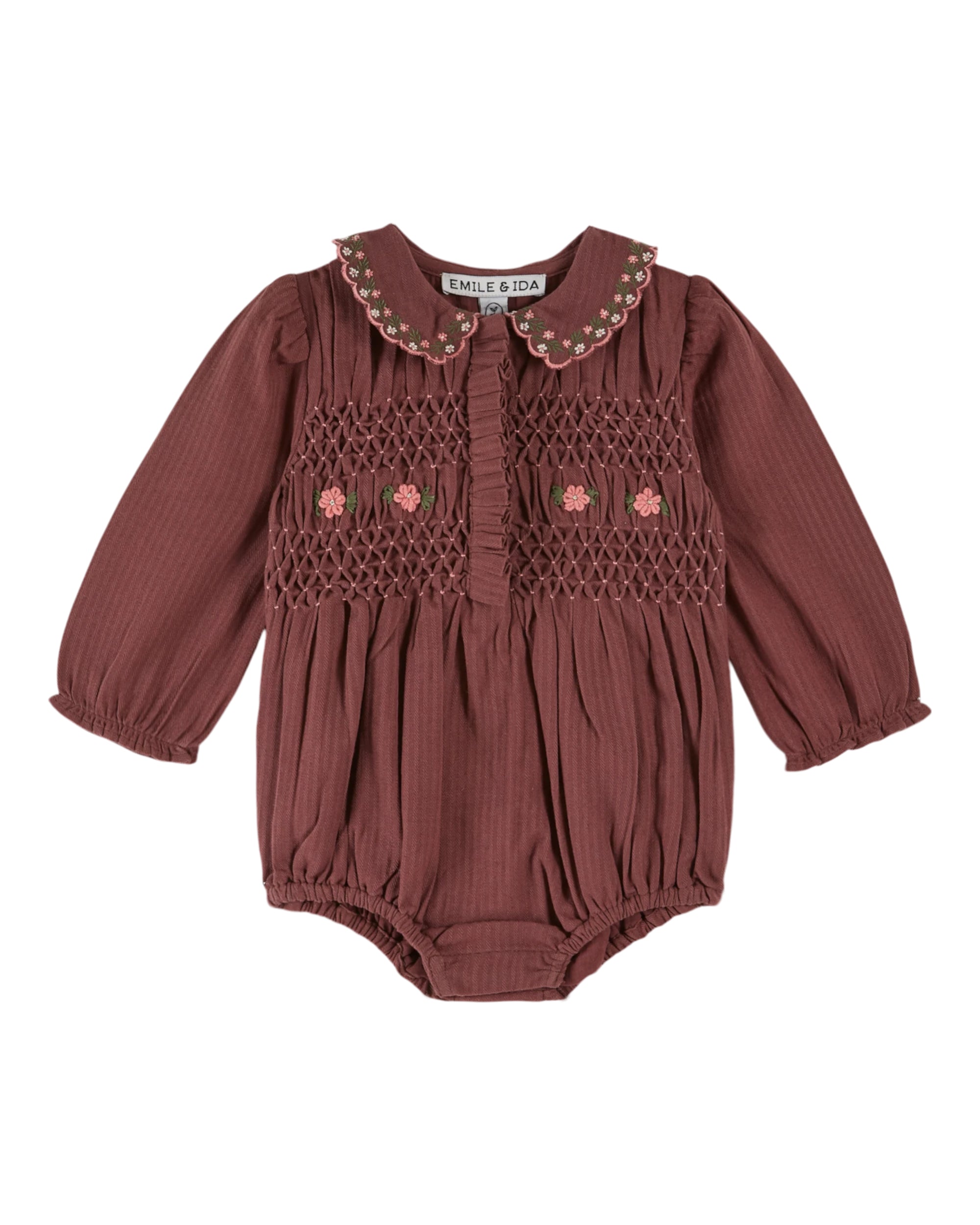 SMOCKED BABY ROMPER