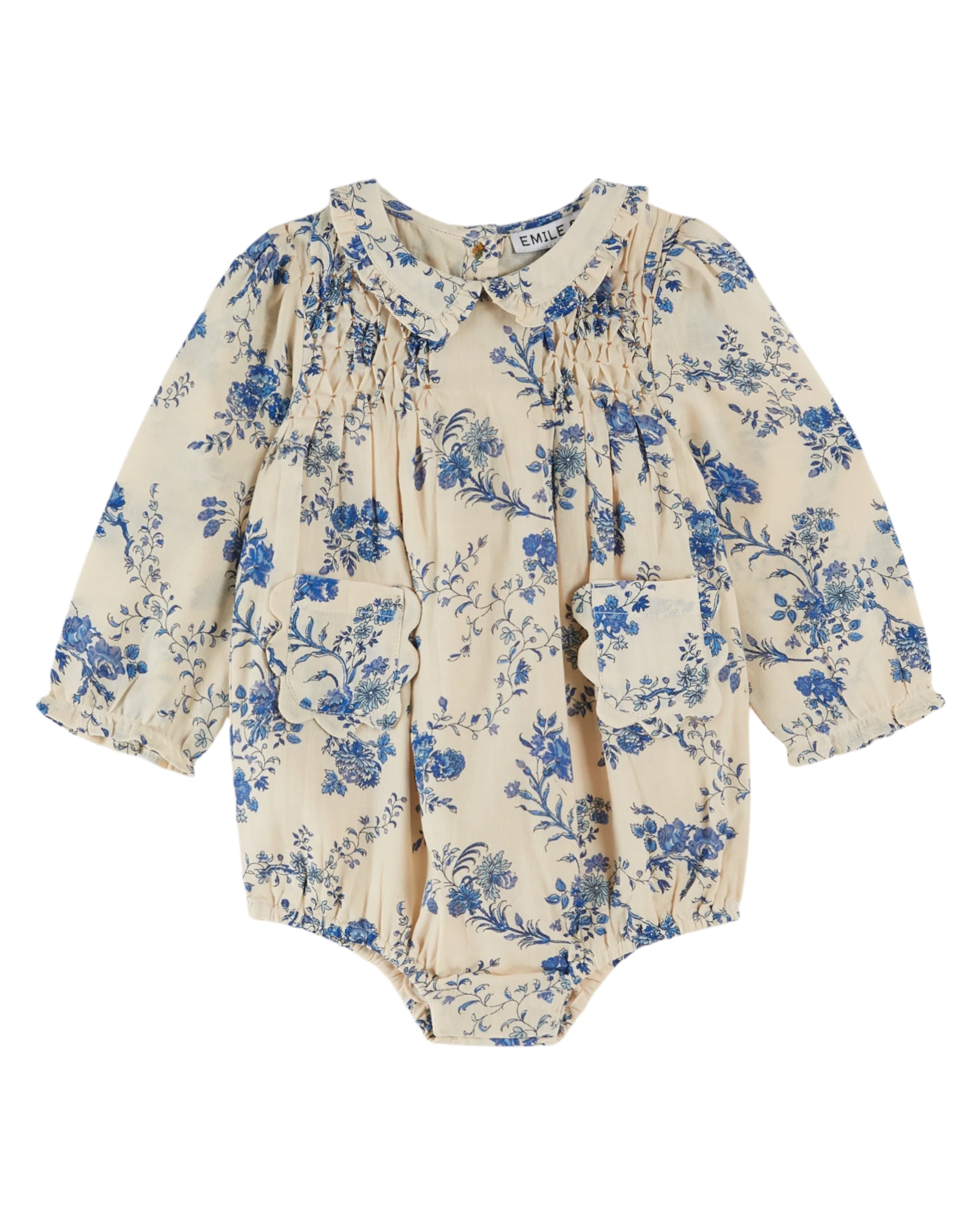 ORCHID SMOCKED BABY ROMPER