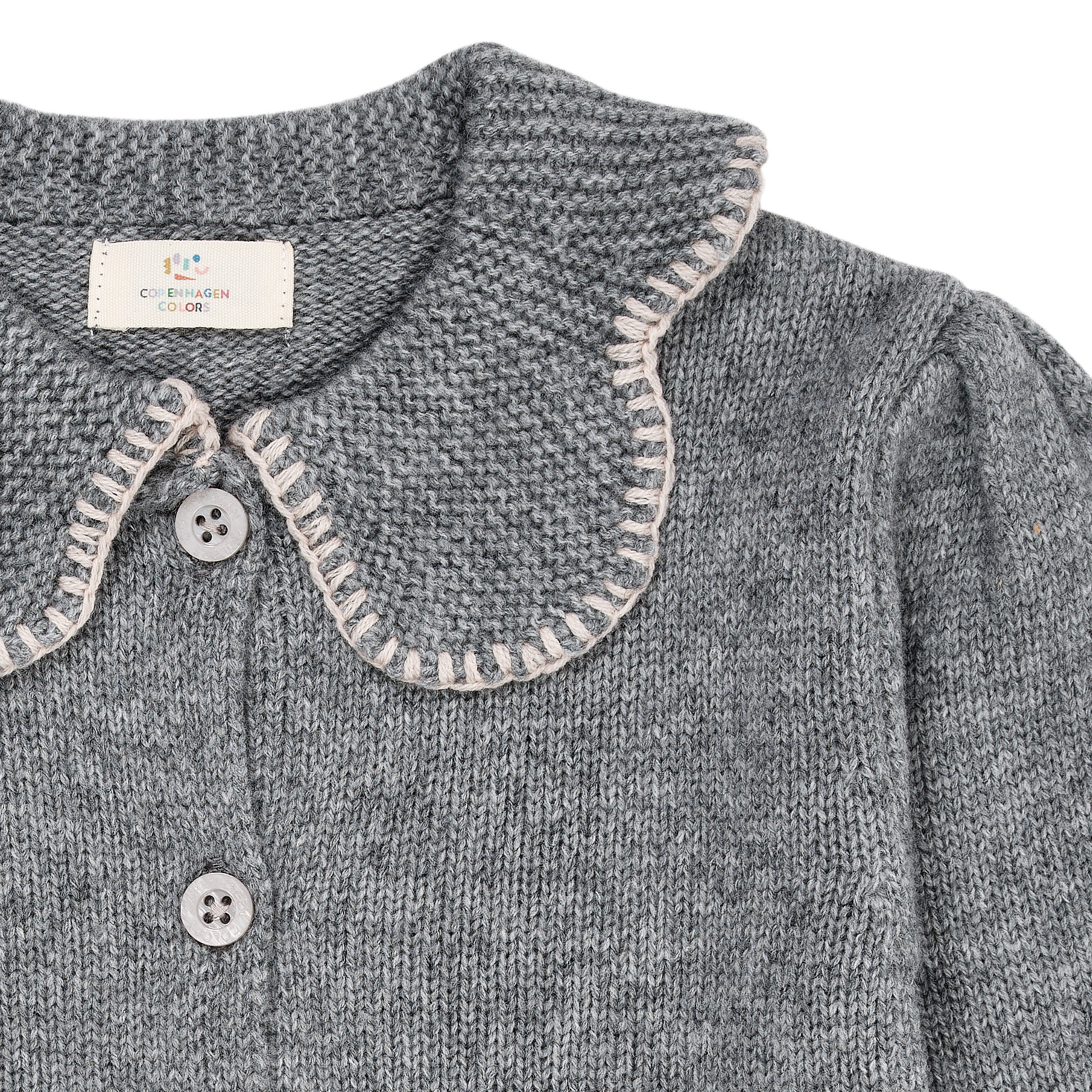 CASHMERE CARDIGAN W. COLLAR