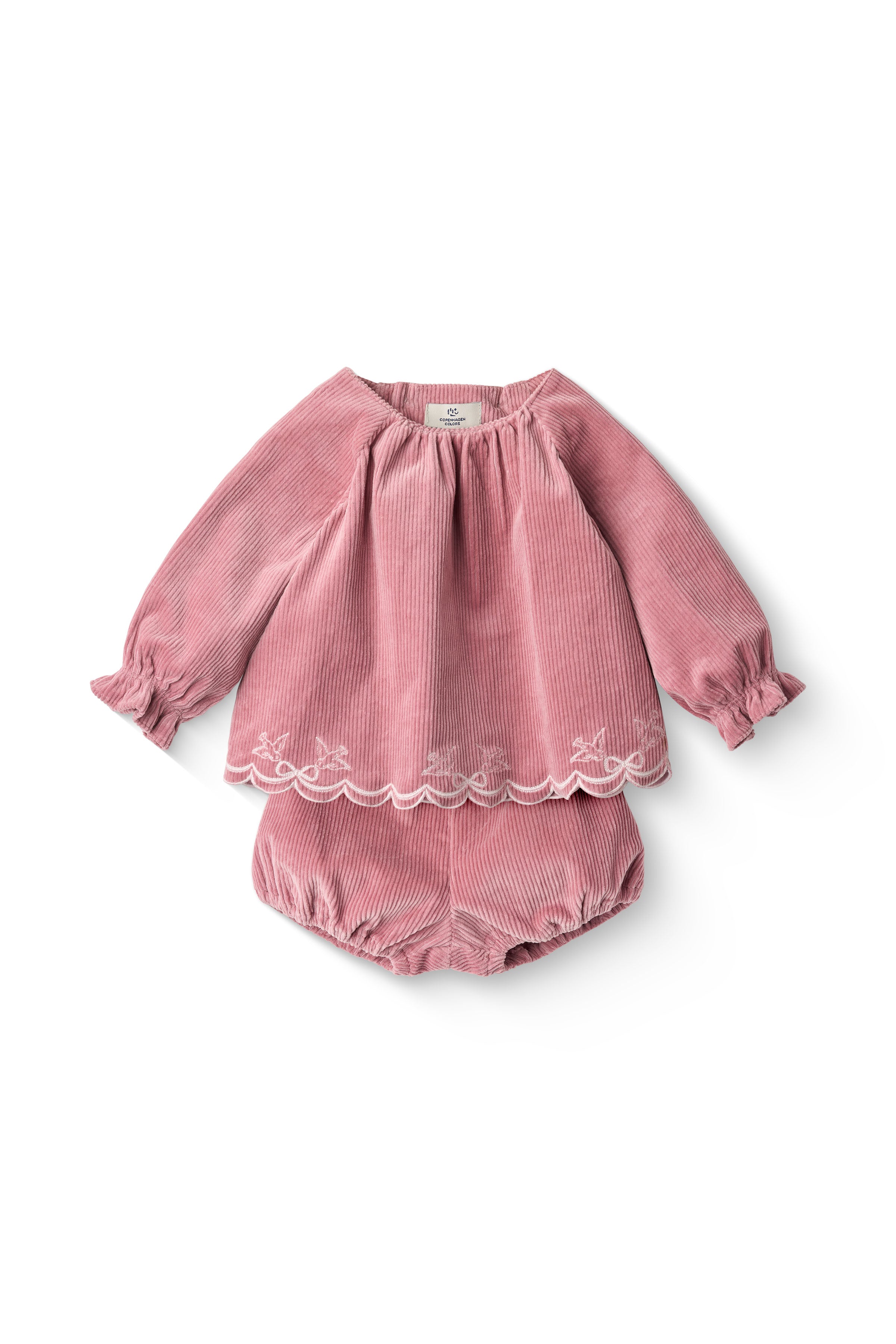 CORDUROY BABY SET W. EMB.