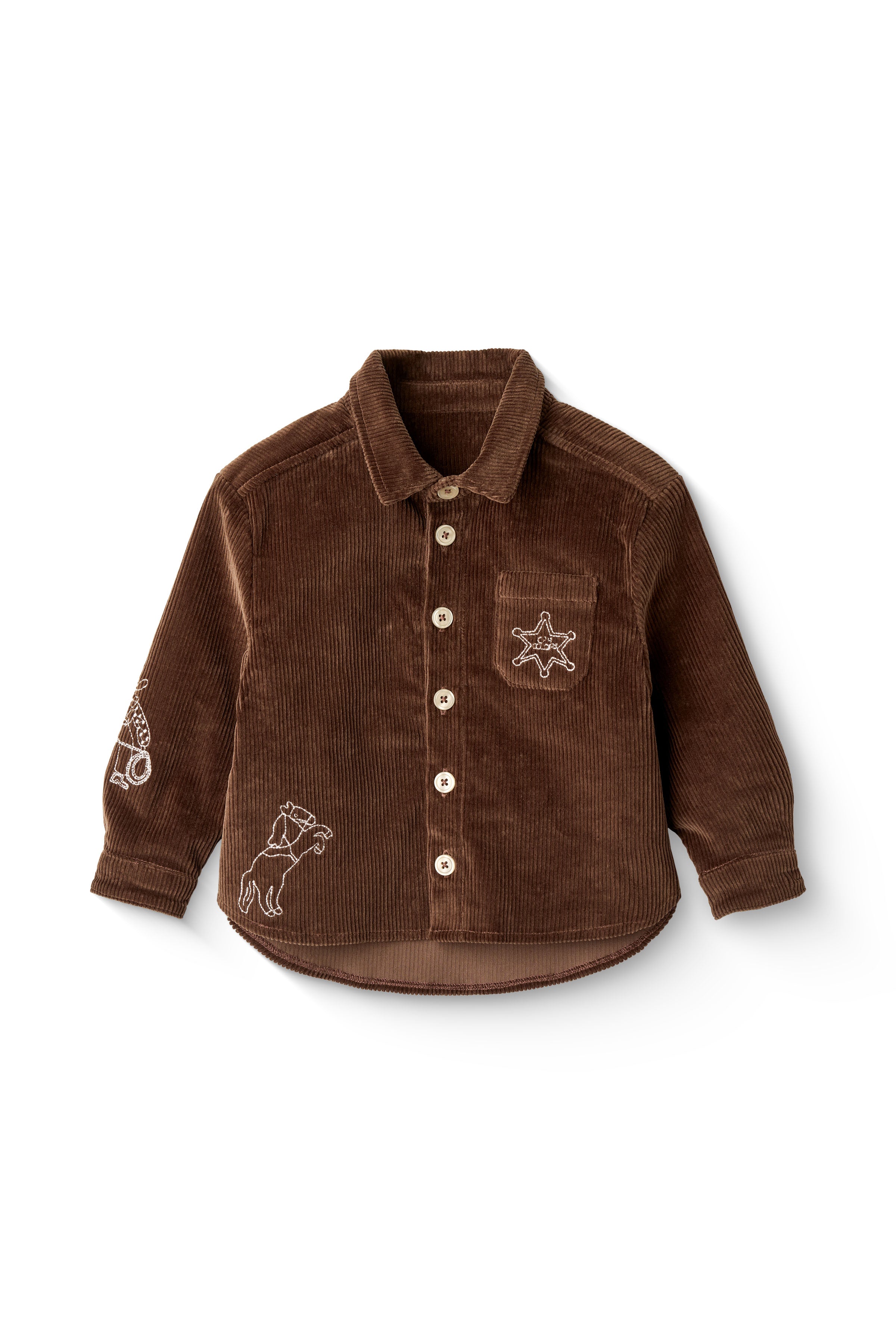 CORDUROY OVERSHIRT W. EMB.