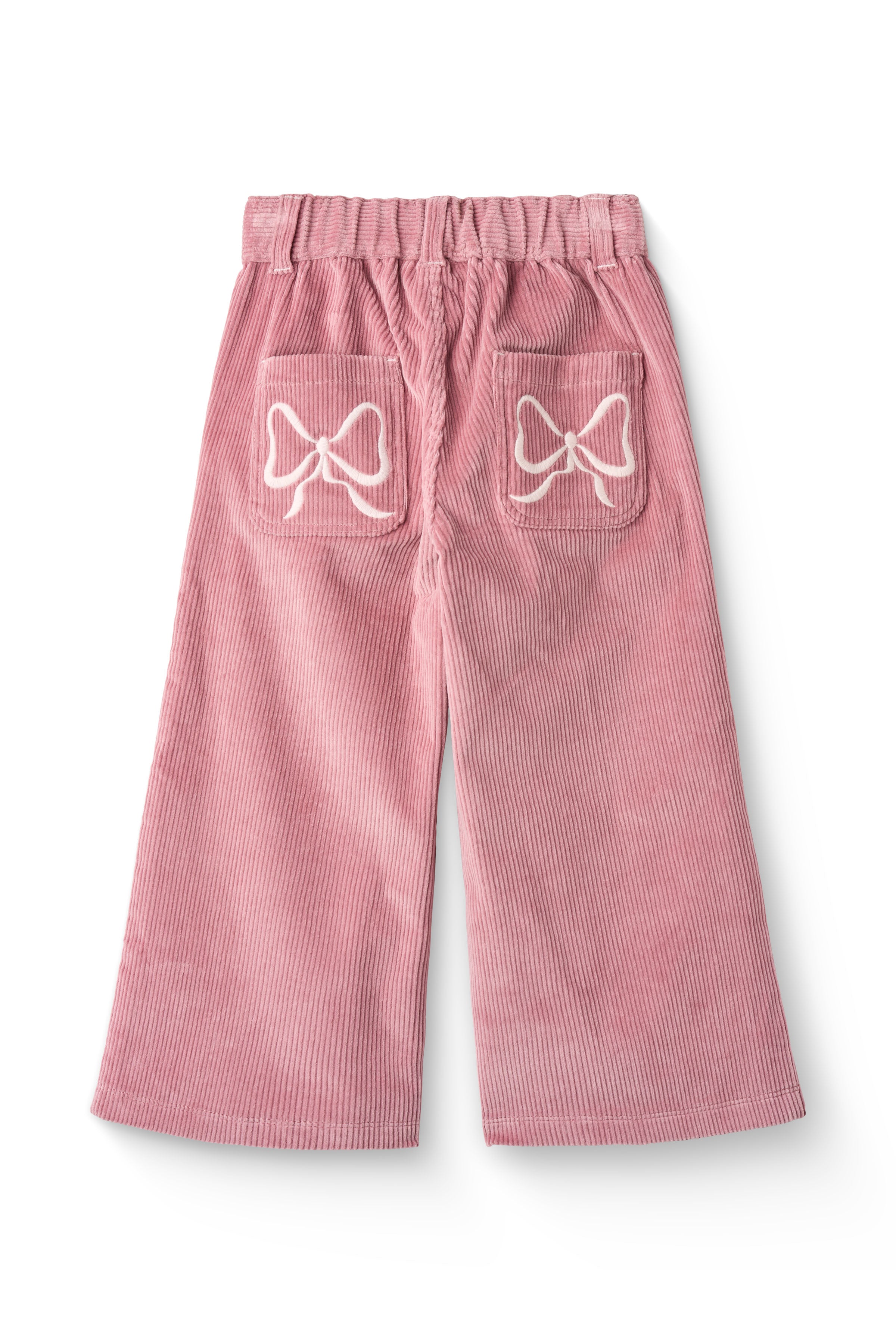 CORDUROY PANT W. WIDE LEG & EMB. AT BACKSIDE POCKET