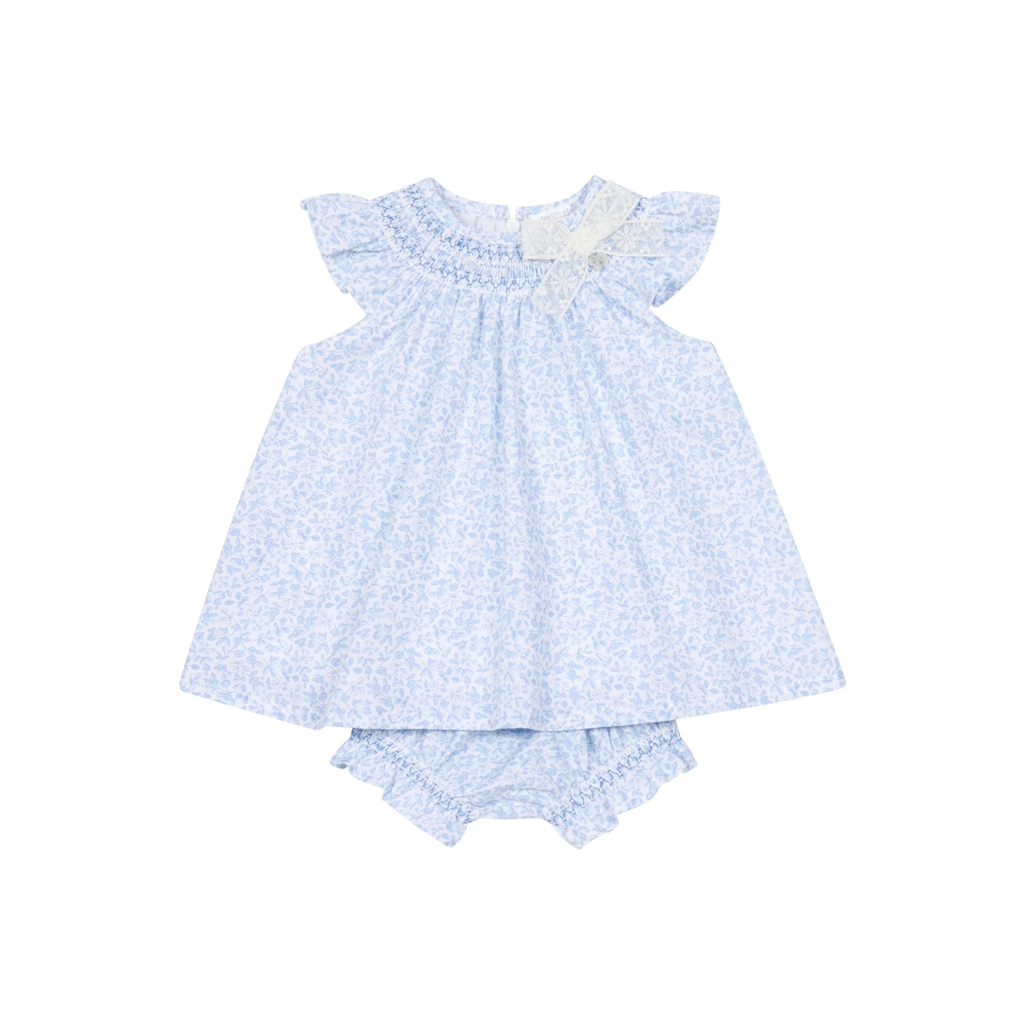 Blue Floral Dress w/Bloomers