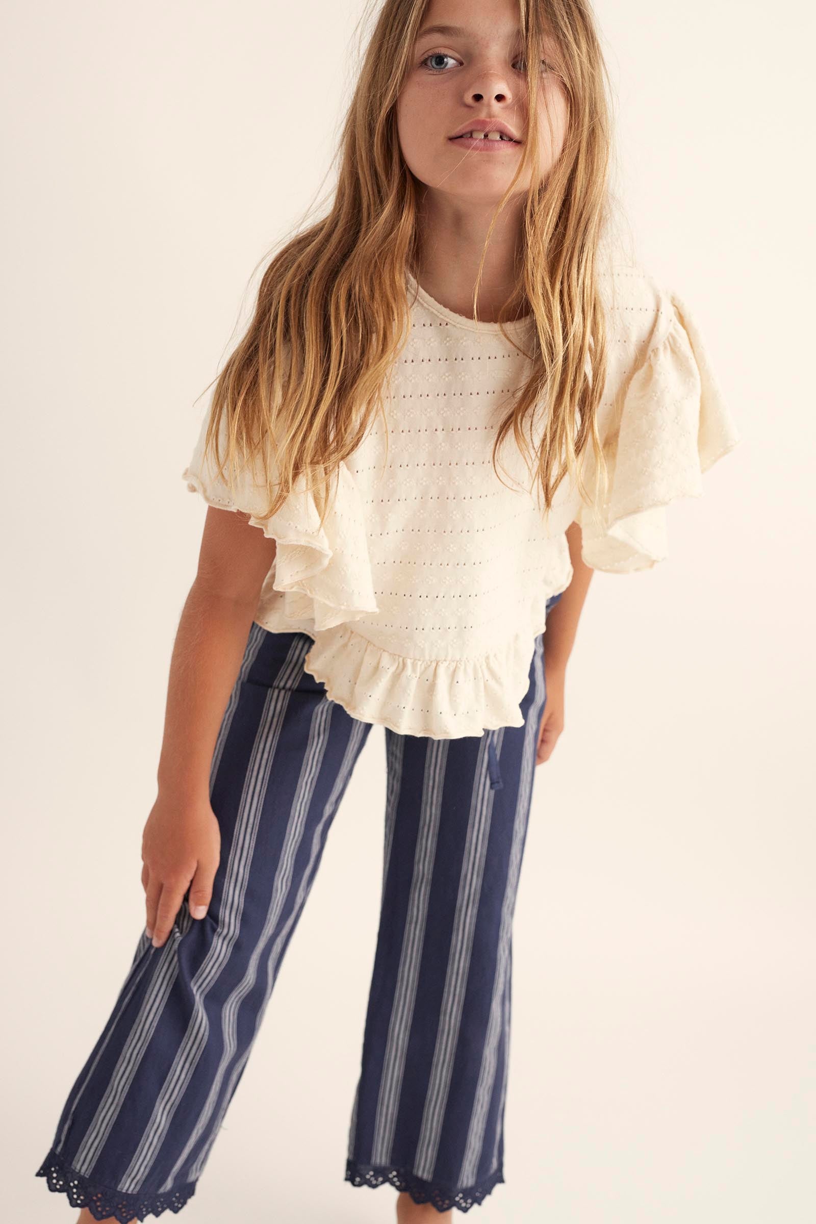 Girl's Embellished Jacquard T-shirt