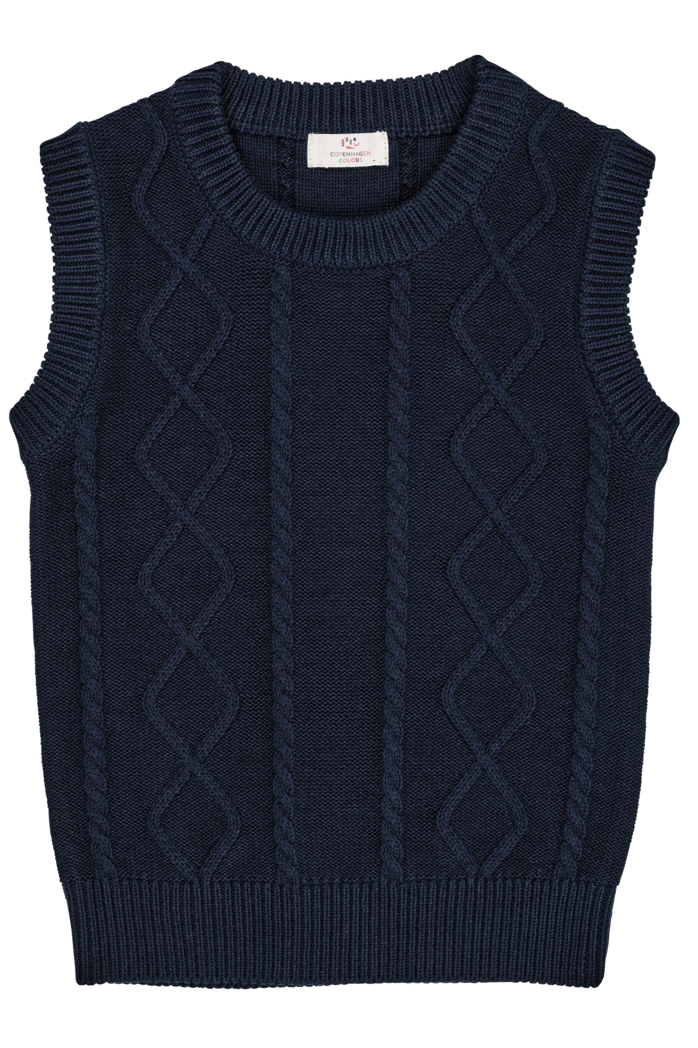 KNITTED CABLE VEST