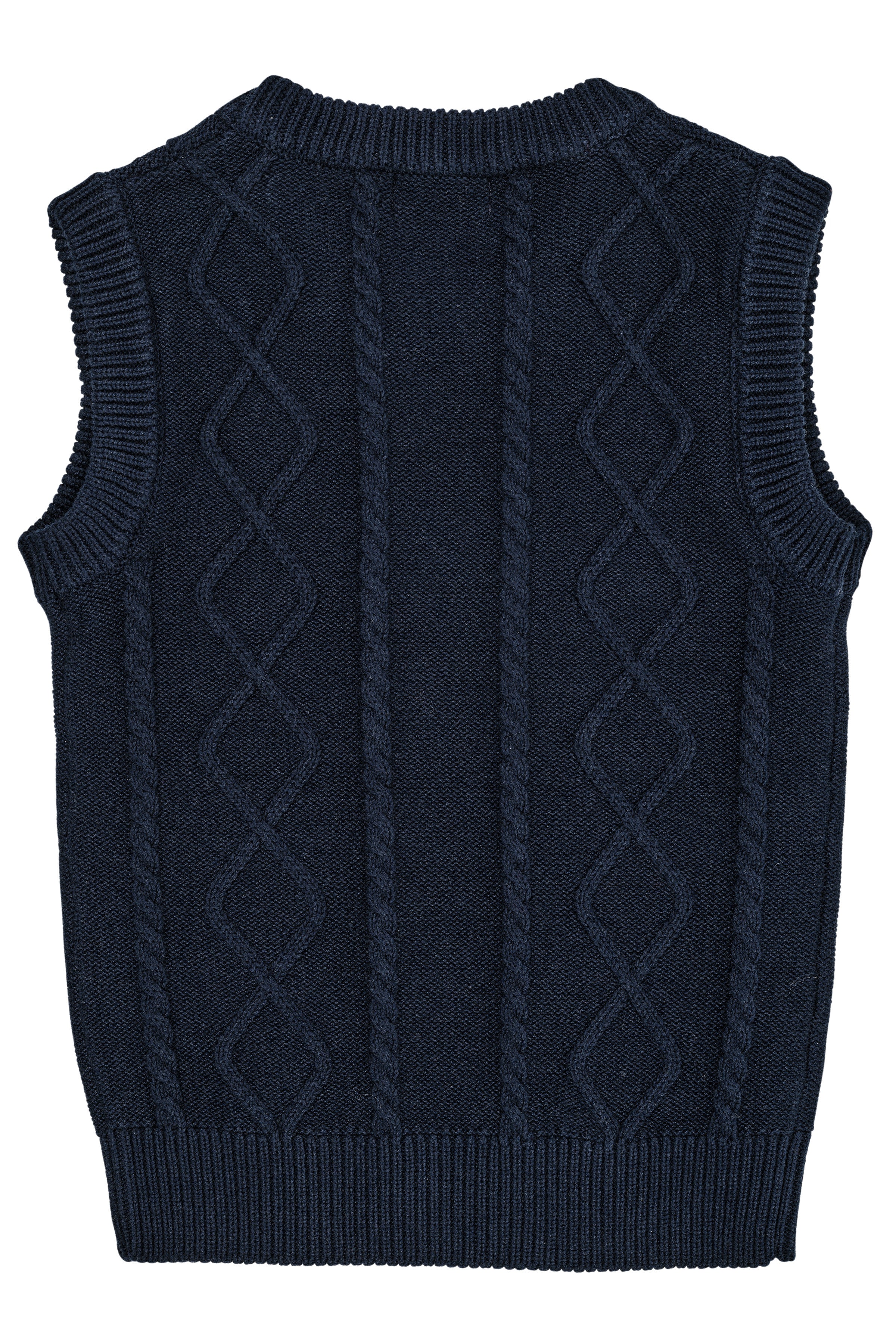 KNITTED CABLE VEST
