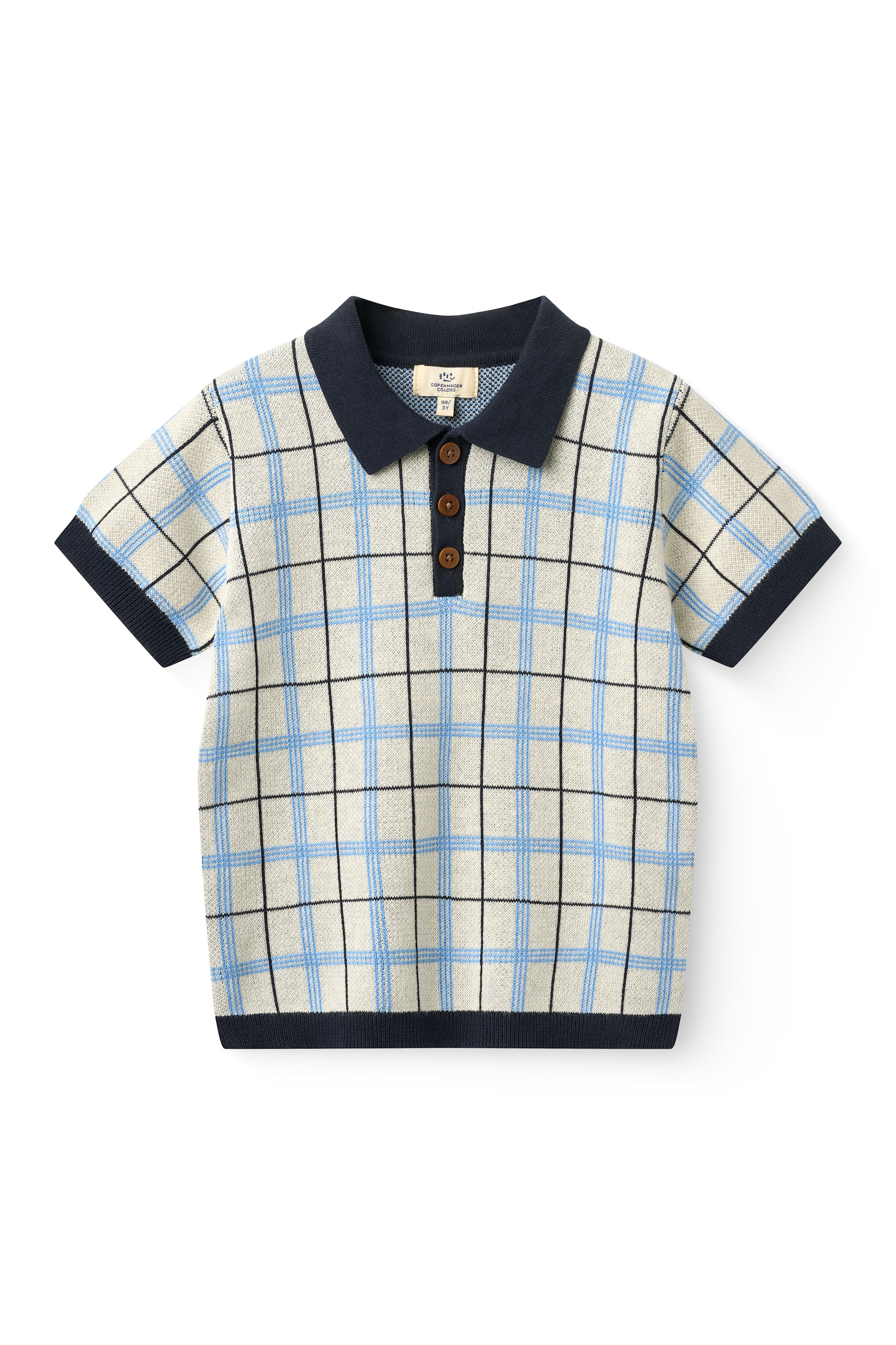 KNITTED CHECKERED POLO