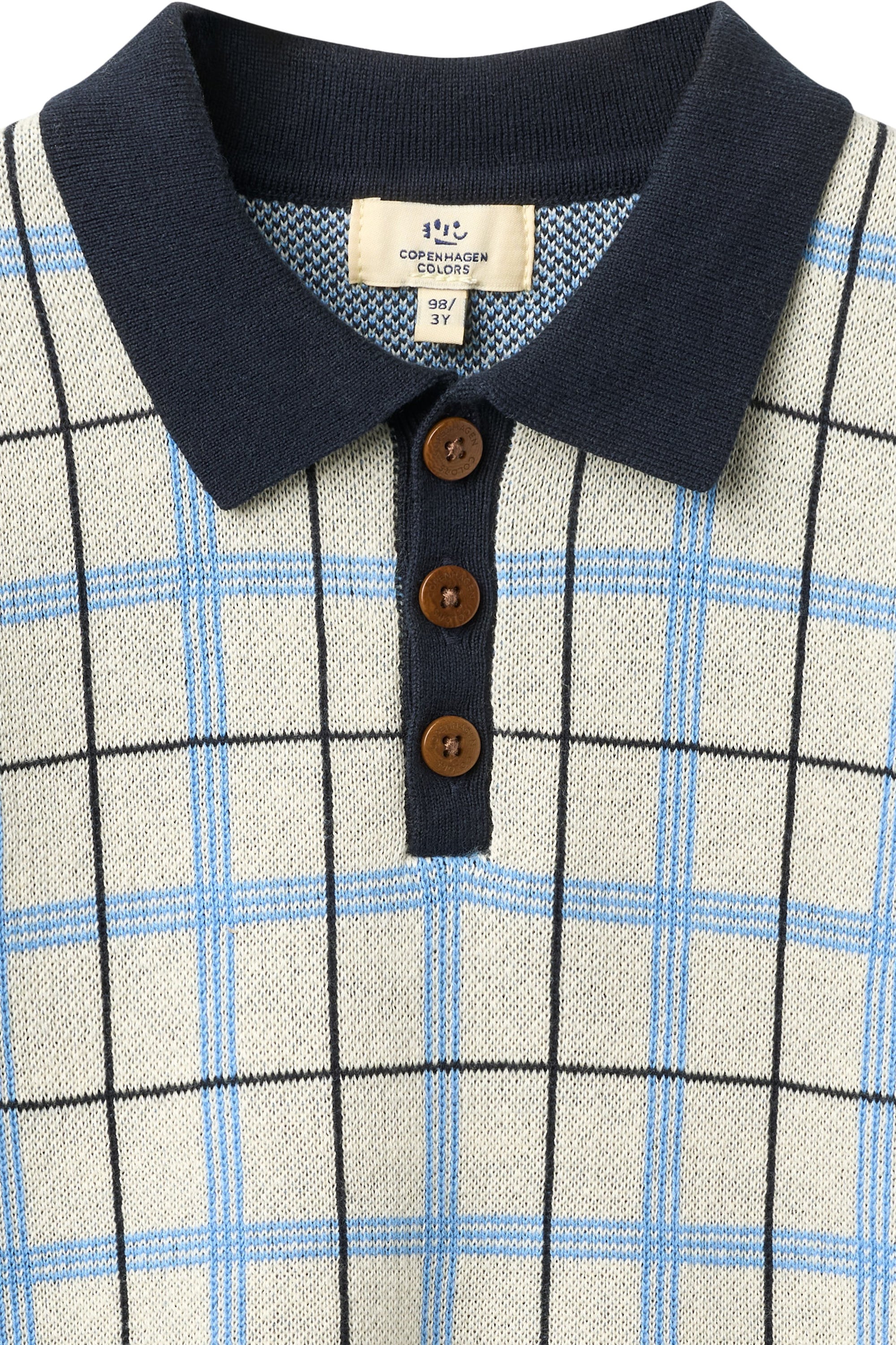 KNITTED CHECKERED POLO