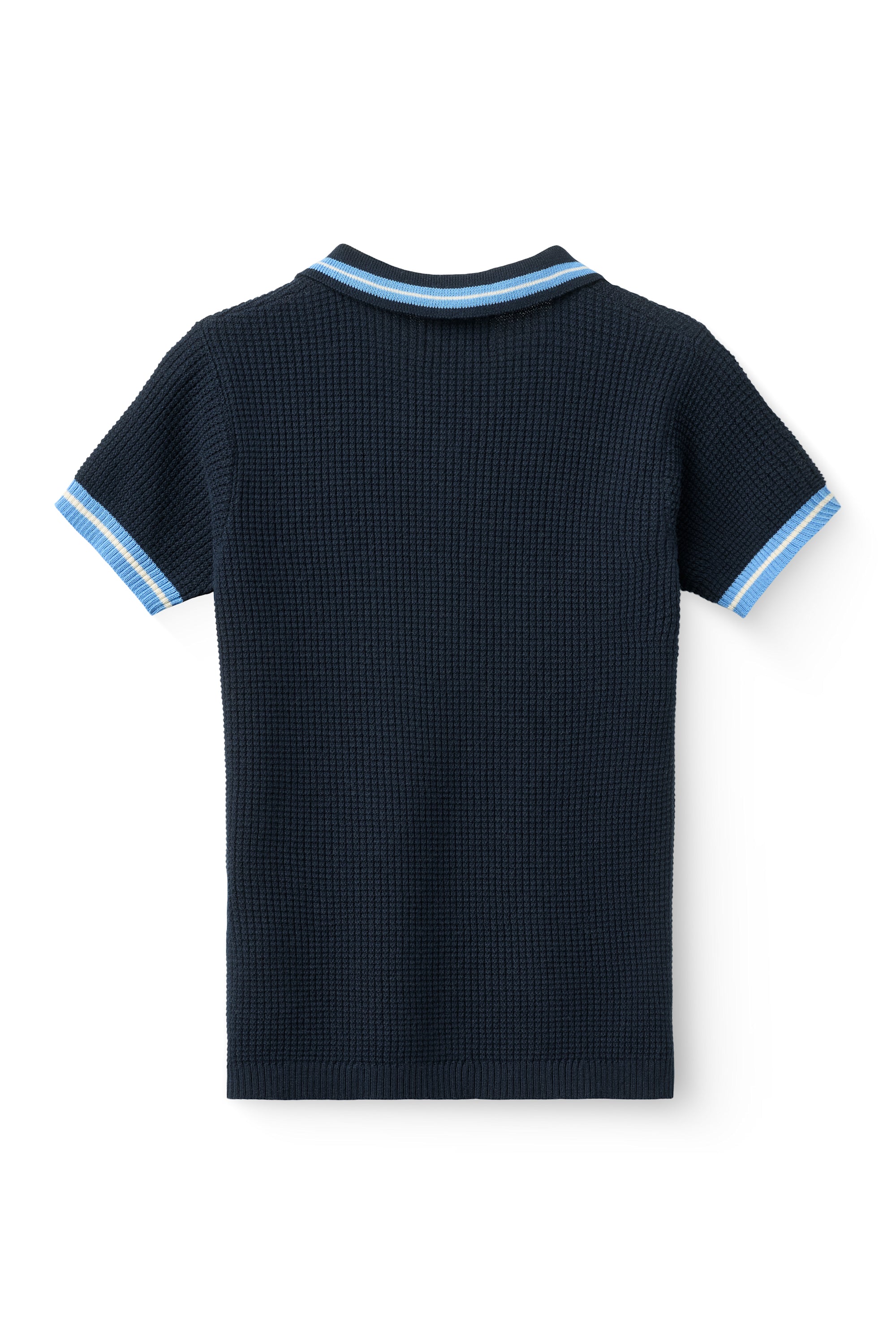 KNITTED CHECKERED POLO