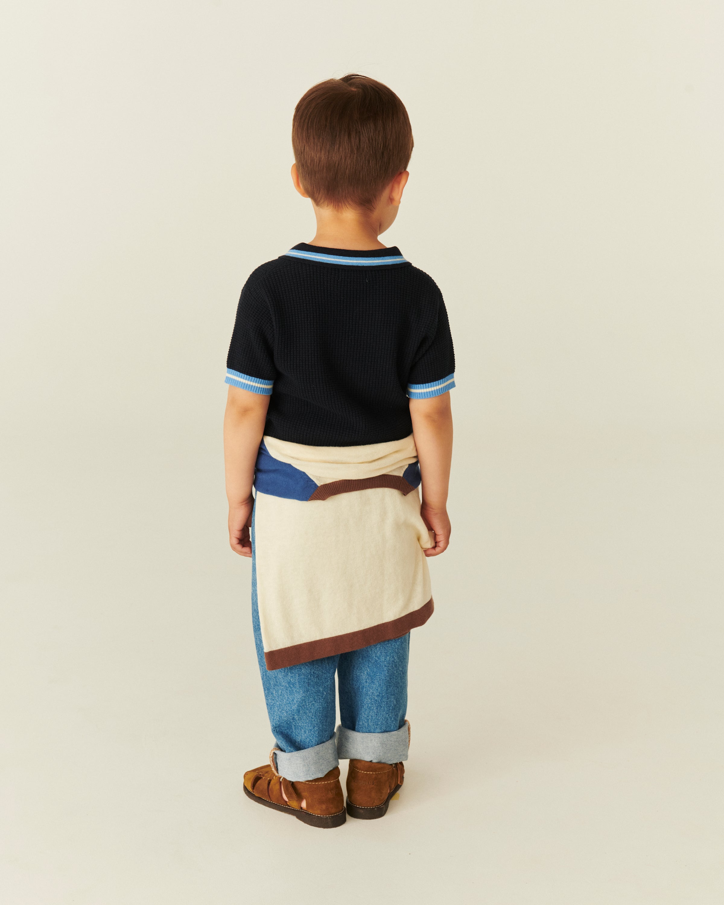 KNITTED CHECKERED POLO
