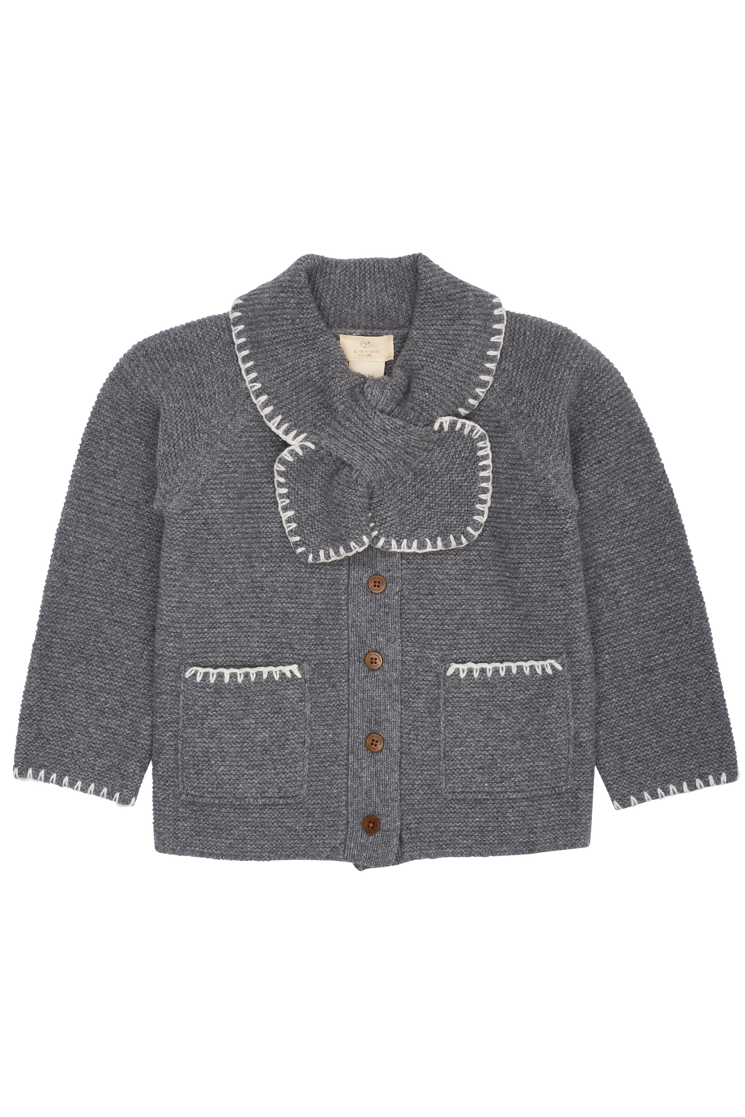 LAMBSWOOL CARDIGAN W. COLLAR
