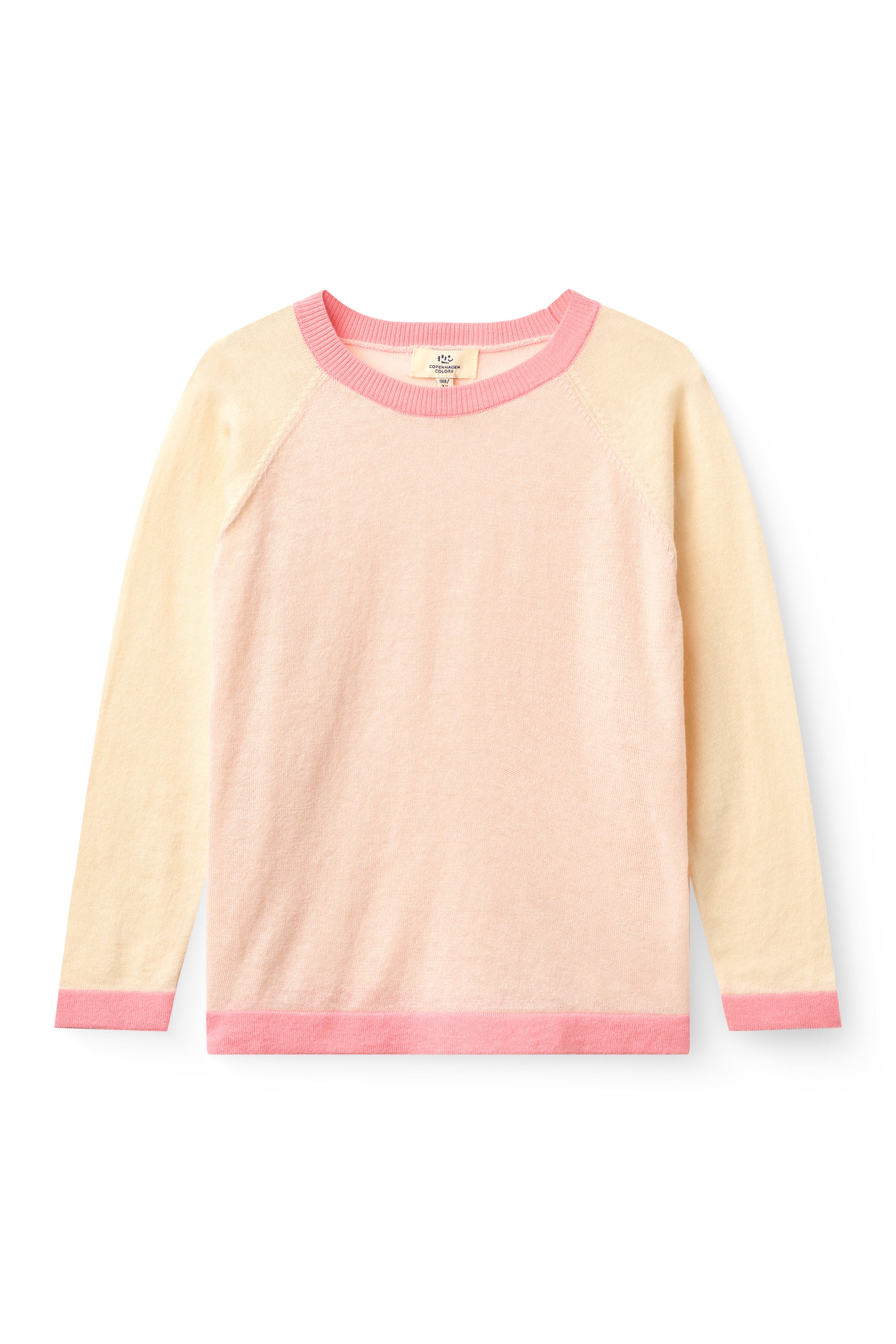 LT KNITTED CLR BLOCK TOP PINK