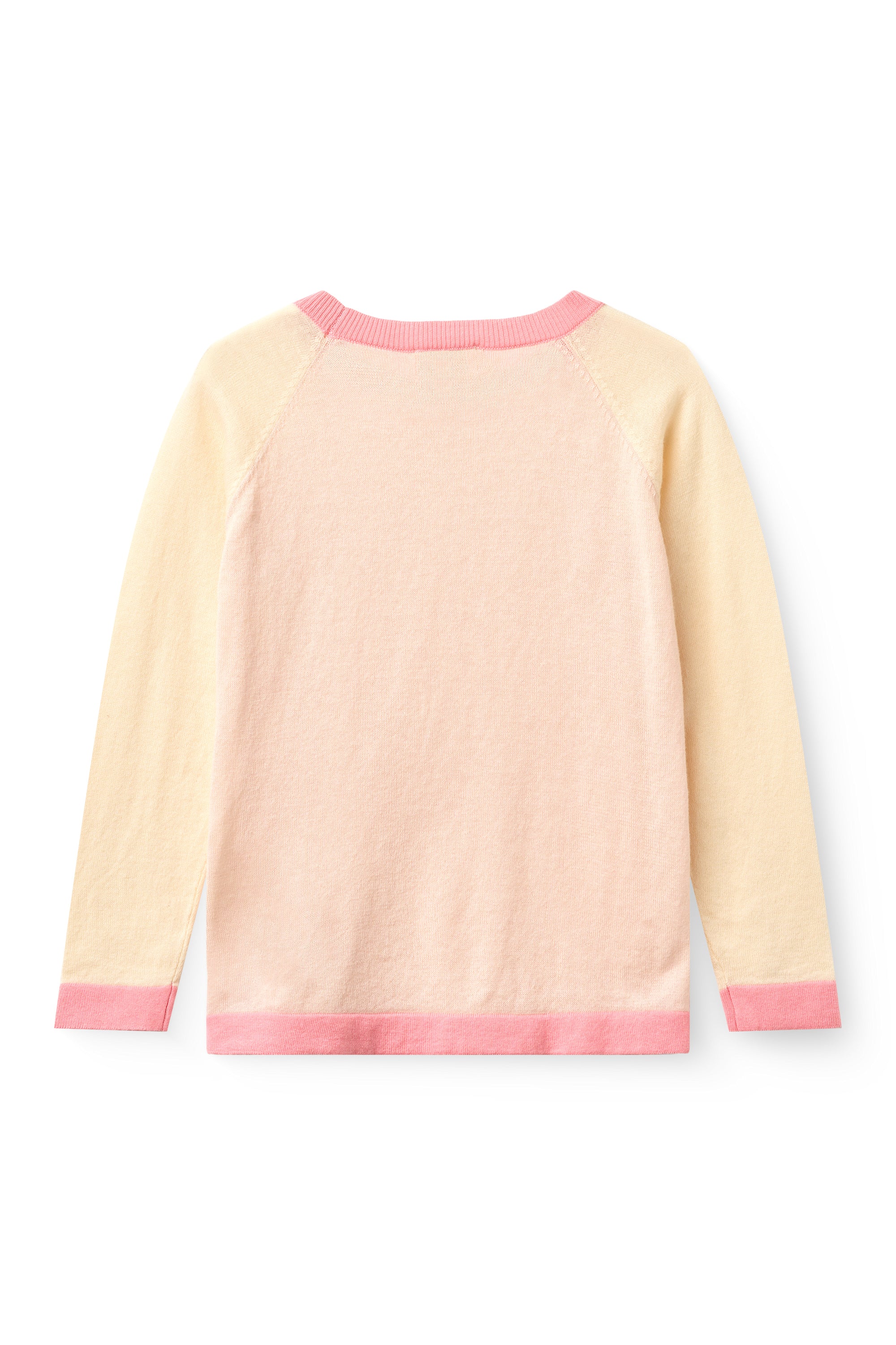 LT KNITTED CLR BLOCK TOP PINK