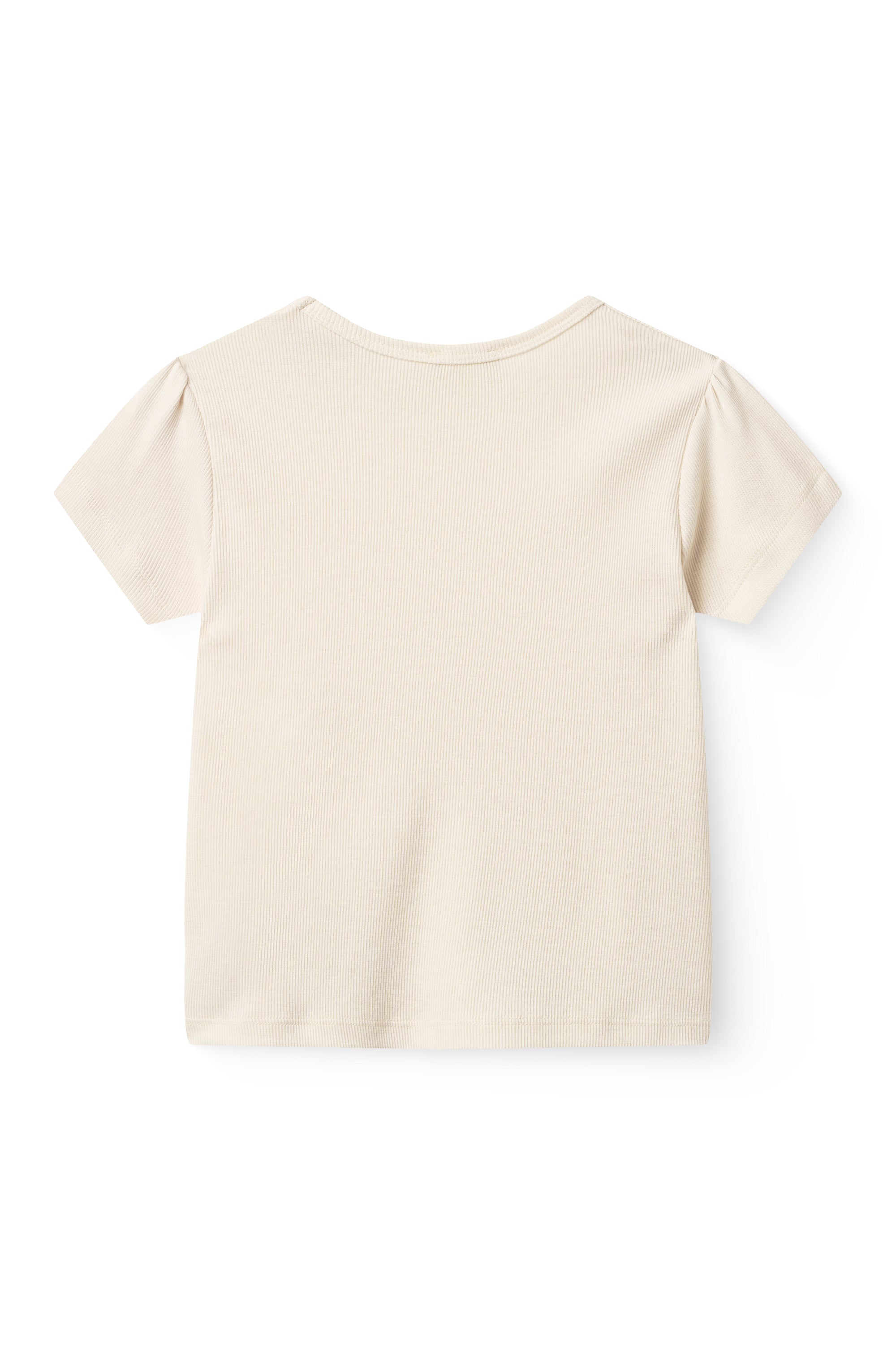 RIB TEE RUFFLE SLEEVES