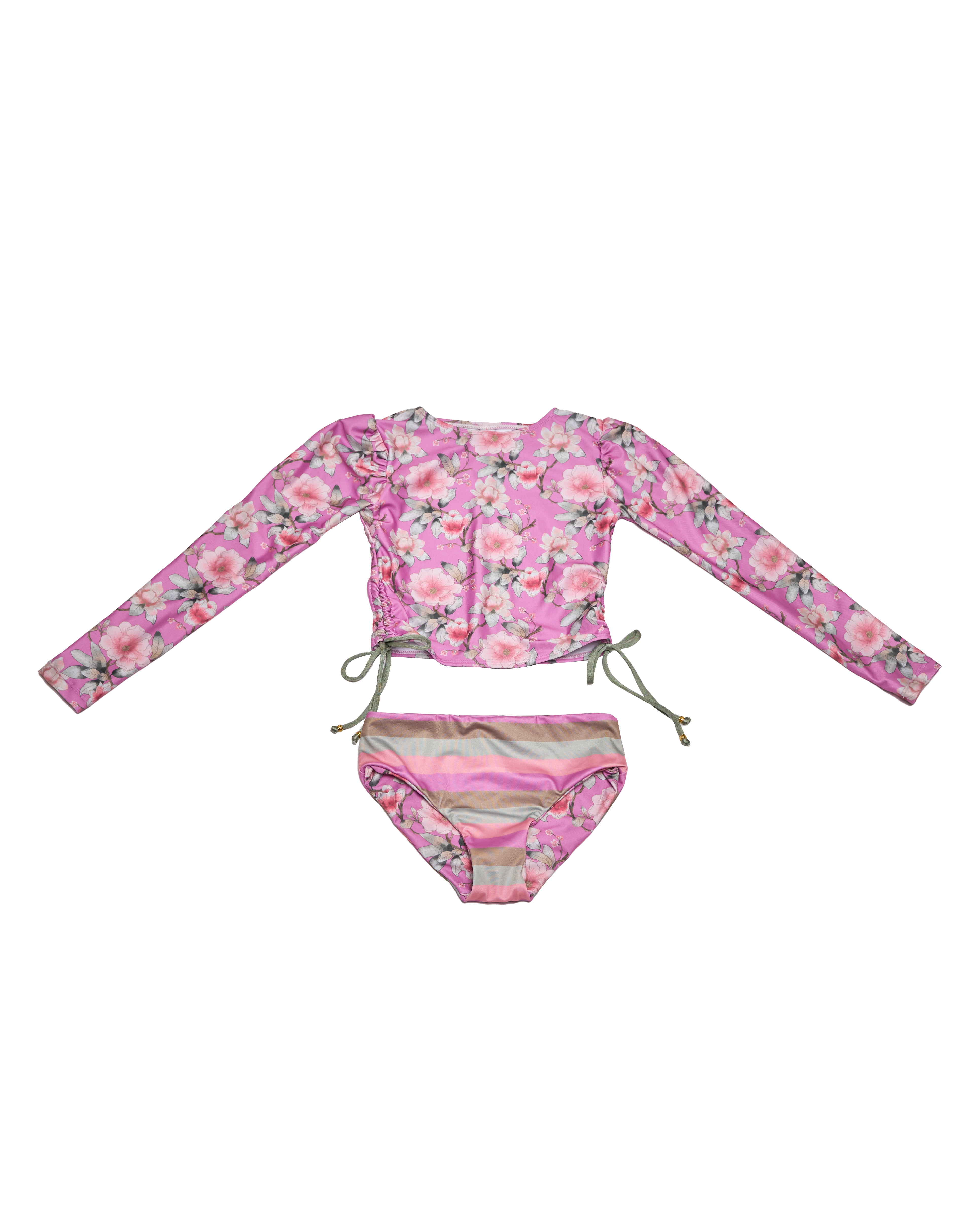 Side Ties Long Sleeve Swimwear