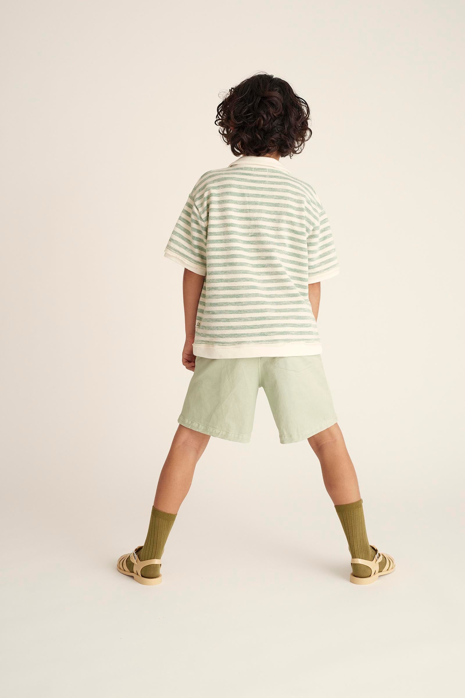 Boy's Organic Thin Stripes Polo Shirt
