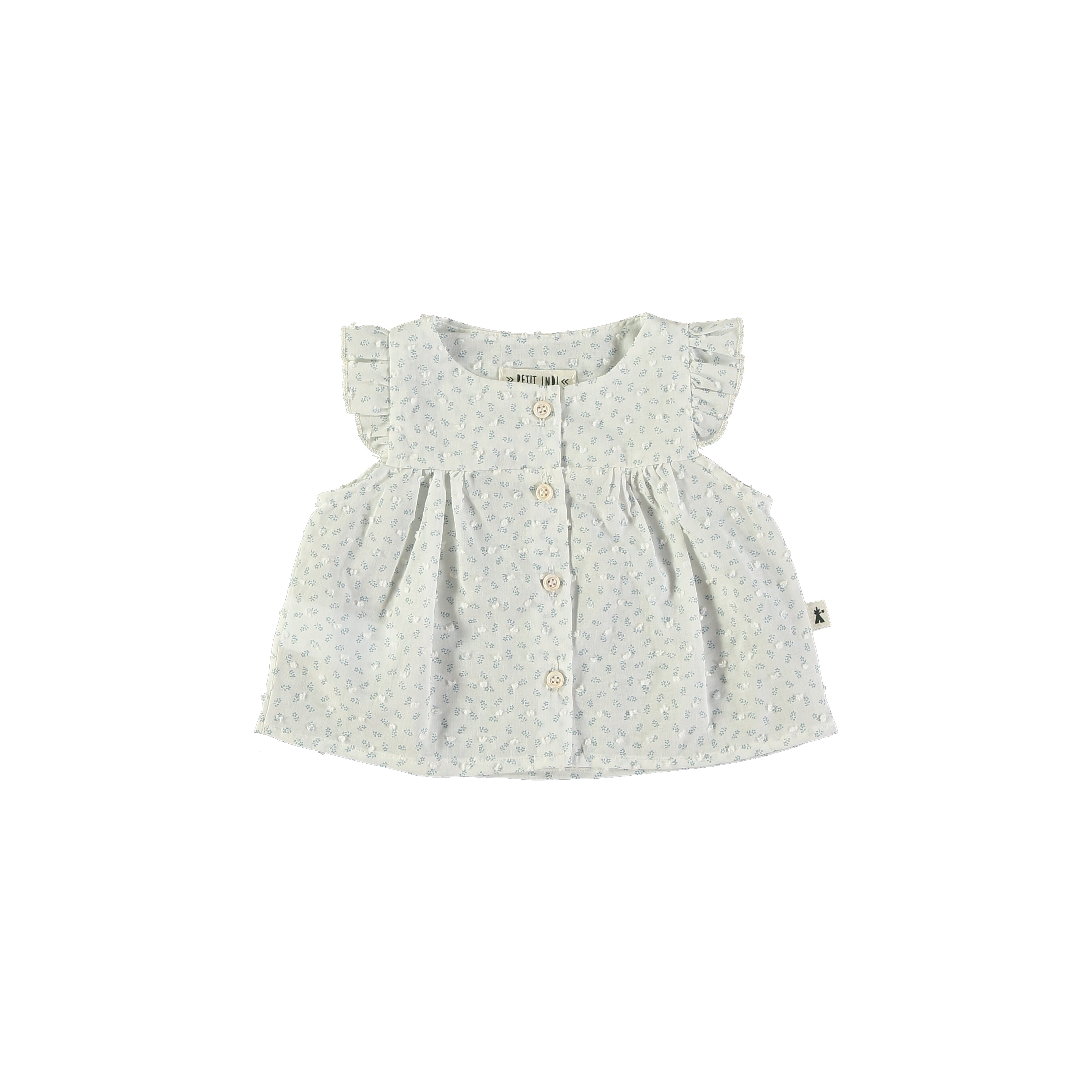 Blouse with Collar Print