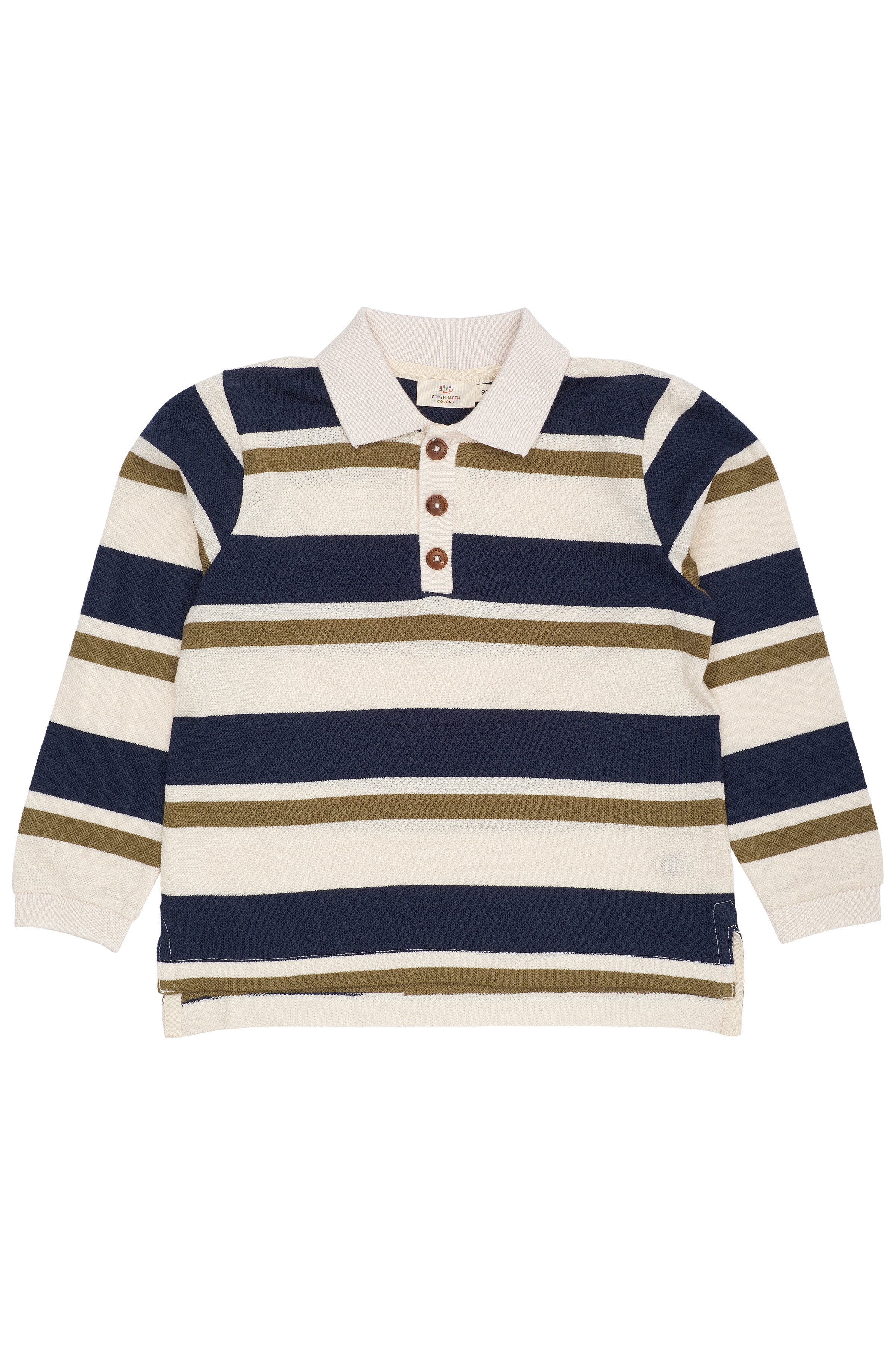STRIPED PIQUE POLO W. LS