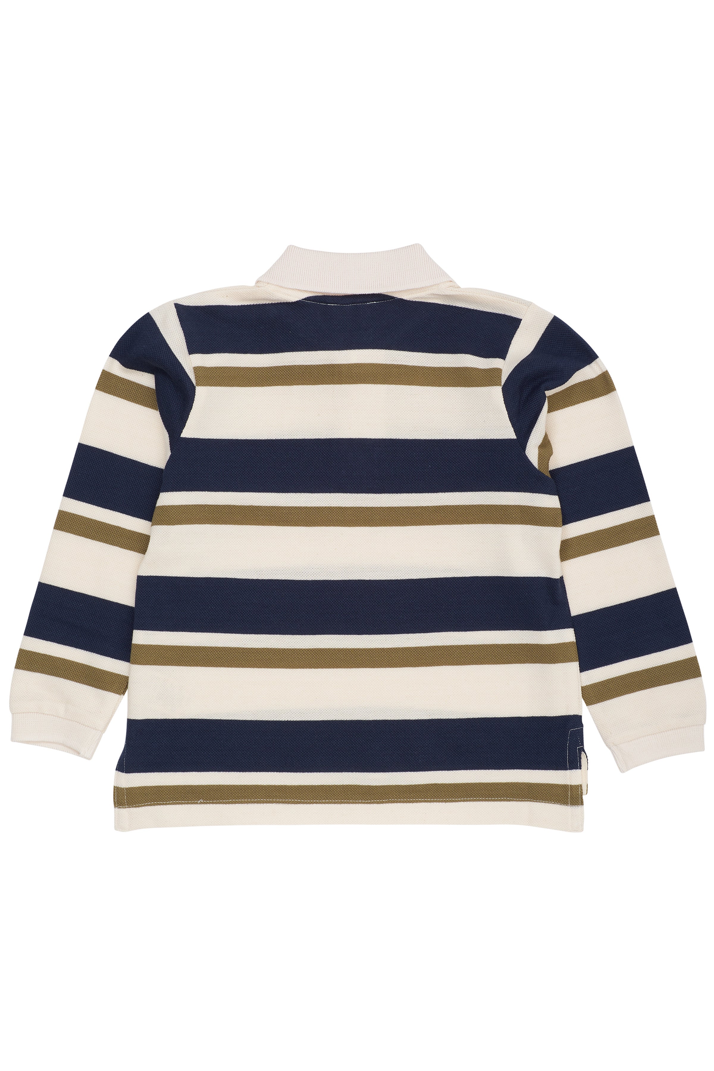 STRIPED PIQUE POLO W. LS