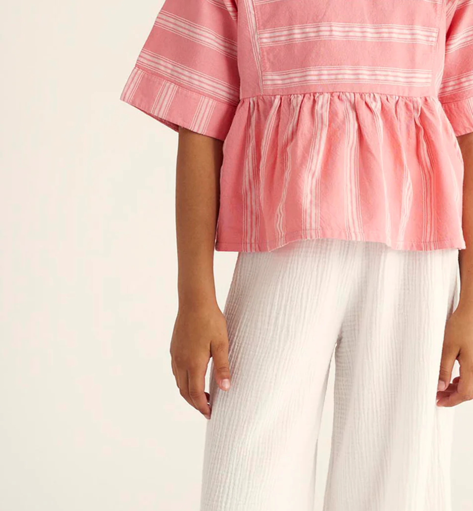 Girl's Organic Striped Top