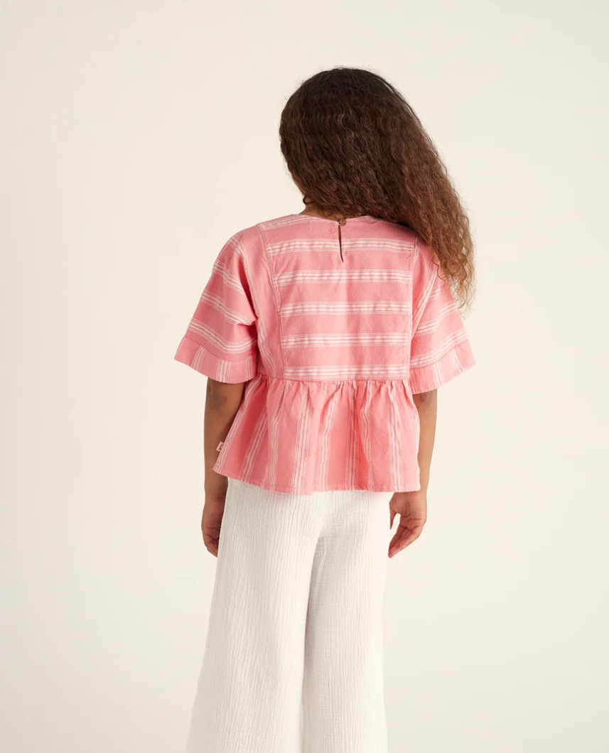 Girl's Organic Striped Top