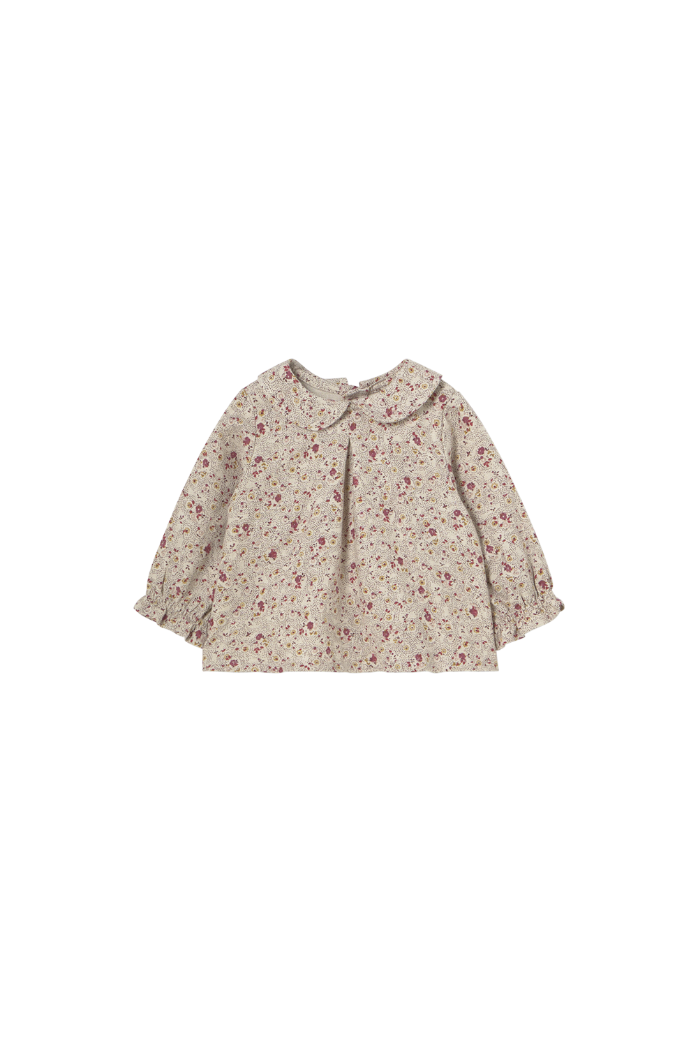 Mélange Floral Flannel Collar Set