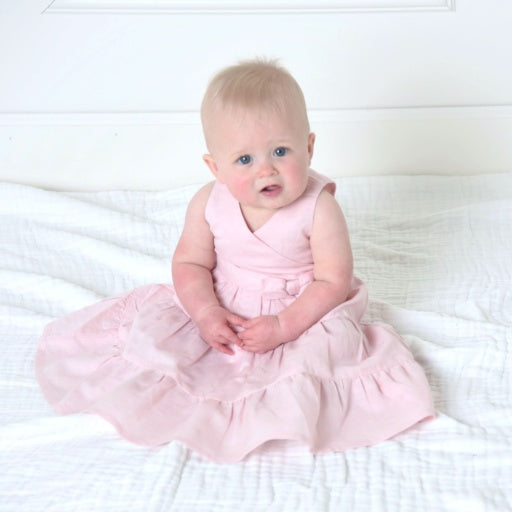 TIERED WRAP DRESS