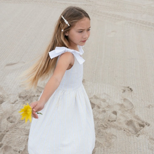 LINEN BOW DRESS