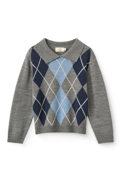 MERINO ARGYLE PO W. COLLAR