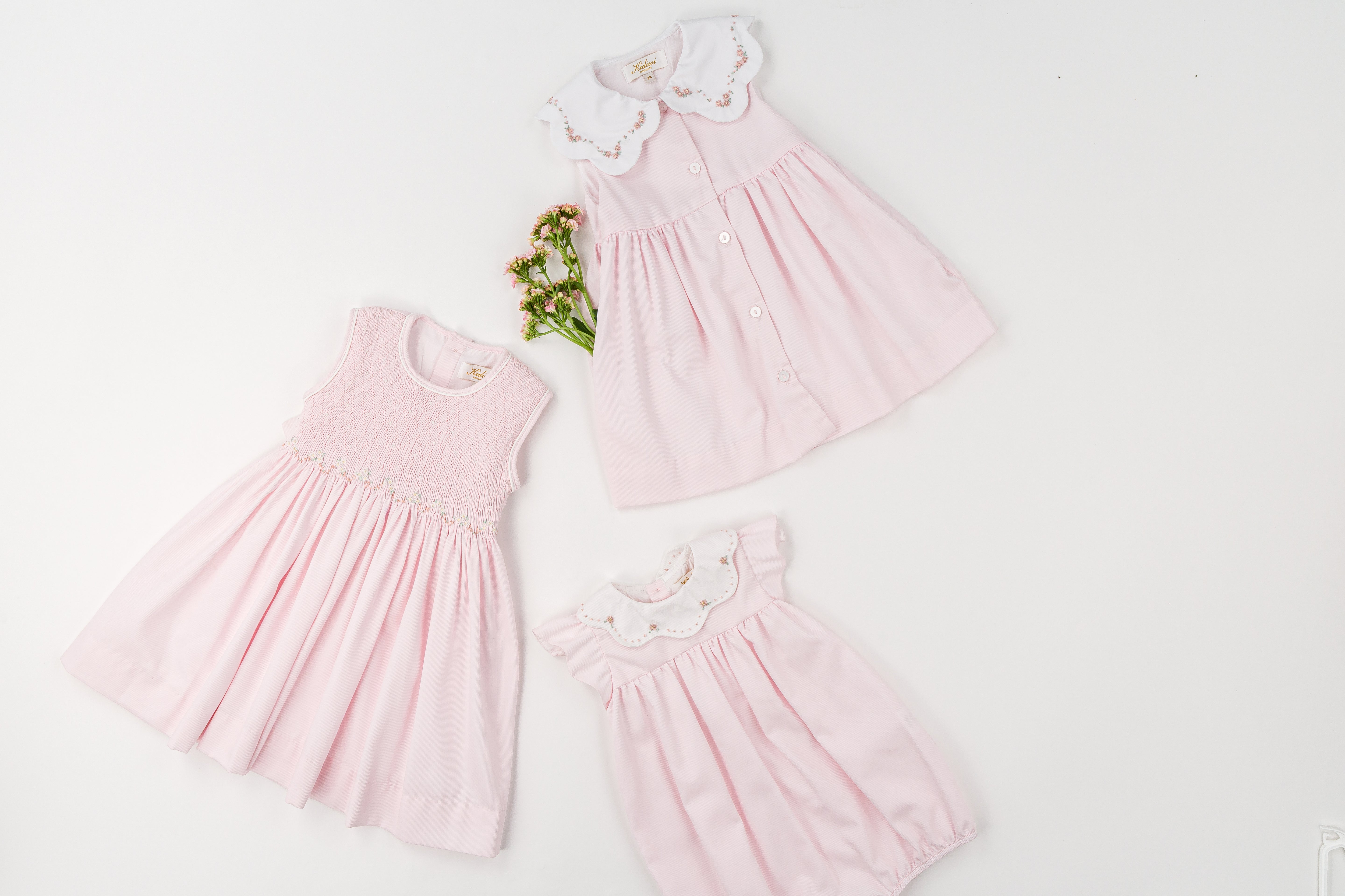 Colette Dress in Pink Piqué