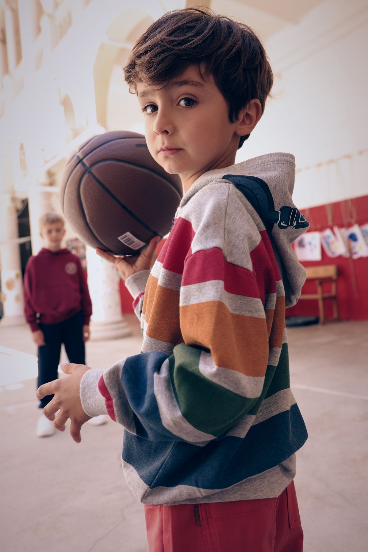 FLEECE SWEATSHIRT STRIPED