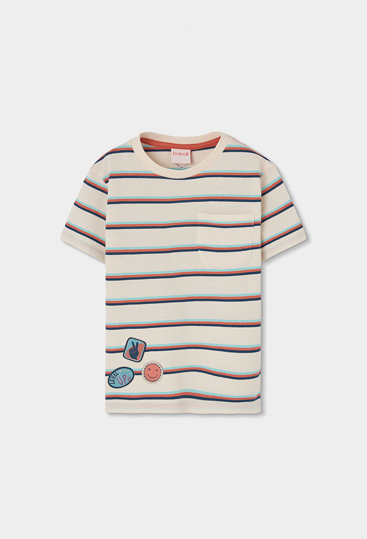 Knit T-Shirt Stripe