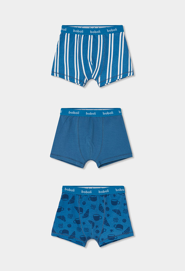 PACK 3 BOXERS BOY BLUE