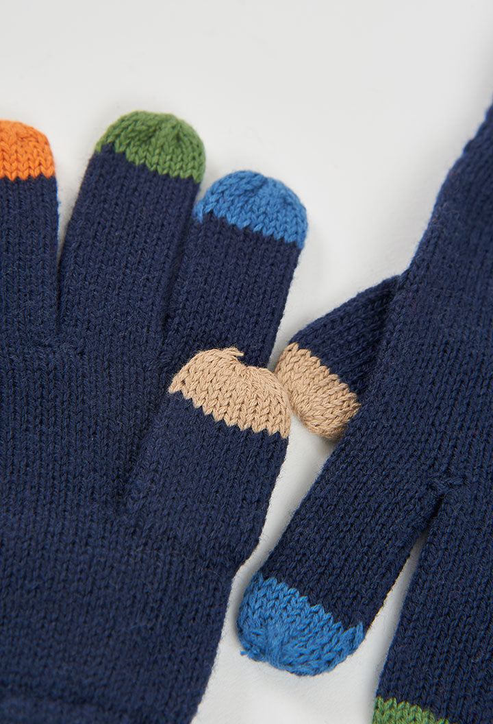 KNITWEAR GLOVES NAVY