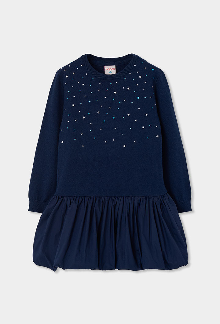 KNITWEAR DRESS NAVY SPARK
